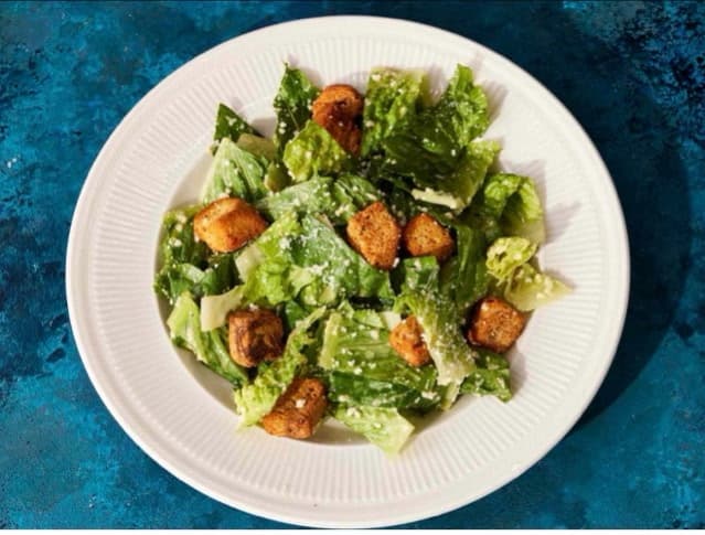 Caesar salad with parmesan and croutons